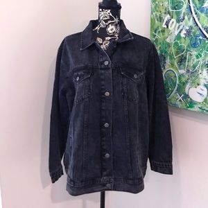 Boyfriend Plus-Size Black Jean Jacket